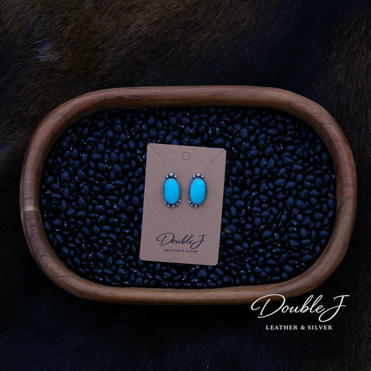 Kingman Turquoise Stud Earrings