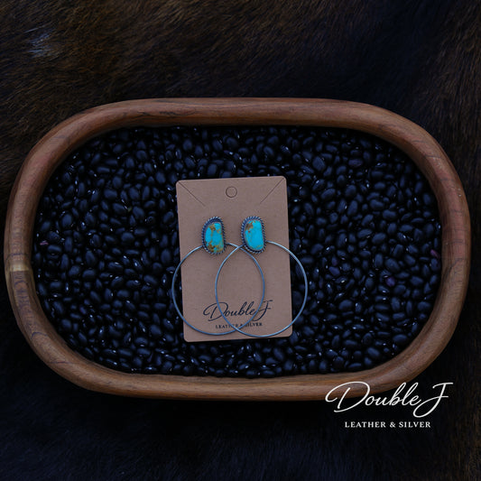 Turquoise Hoop Earrings