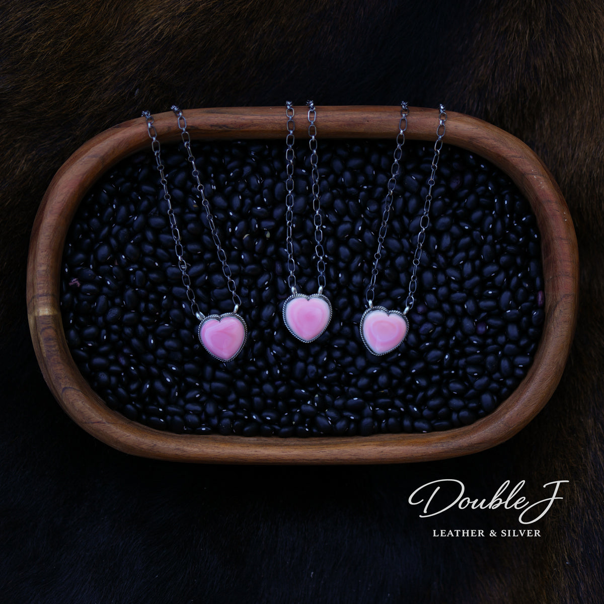 Pink Conch Heart Necklace