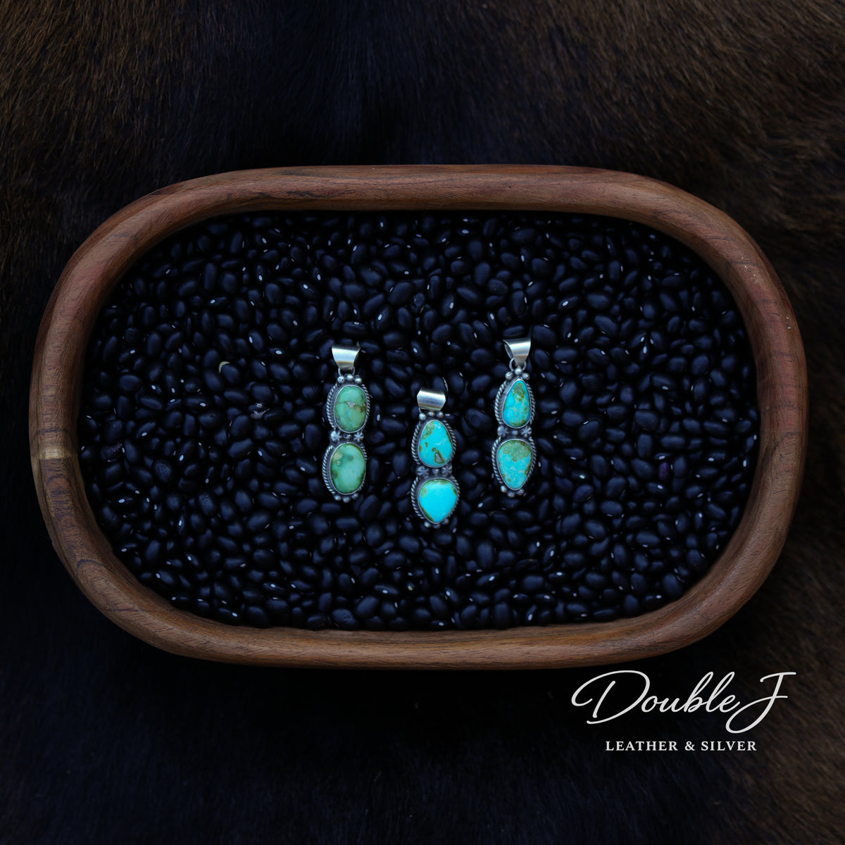 Two-Stone Sonoran Turquoise Pendants