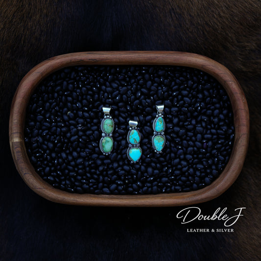 Two-Stone Sonoran Turquoise Pendants