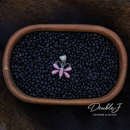 Pink Conch Butterfly Pendant
