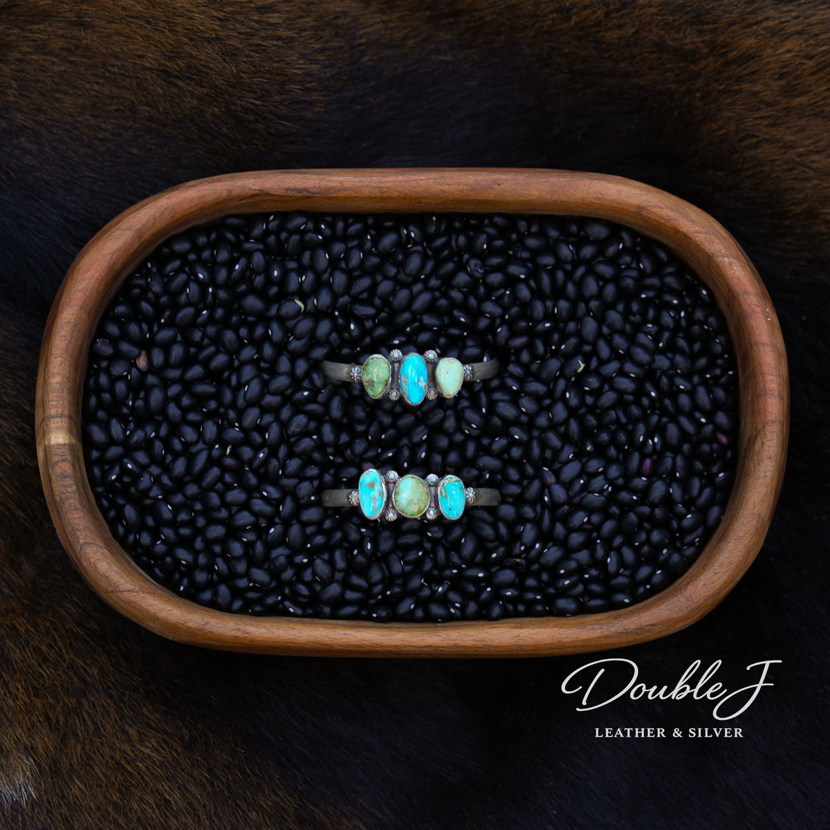 Three-Stone Sonoran Turquoise Cuff