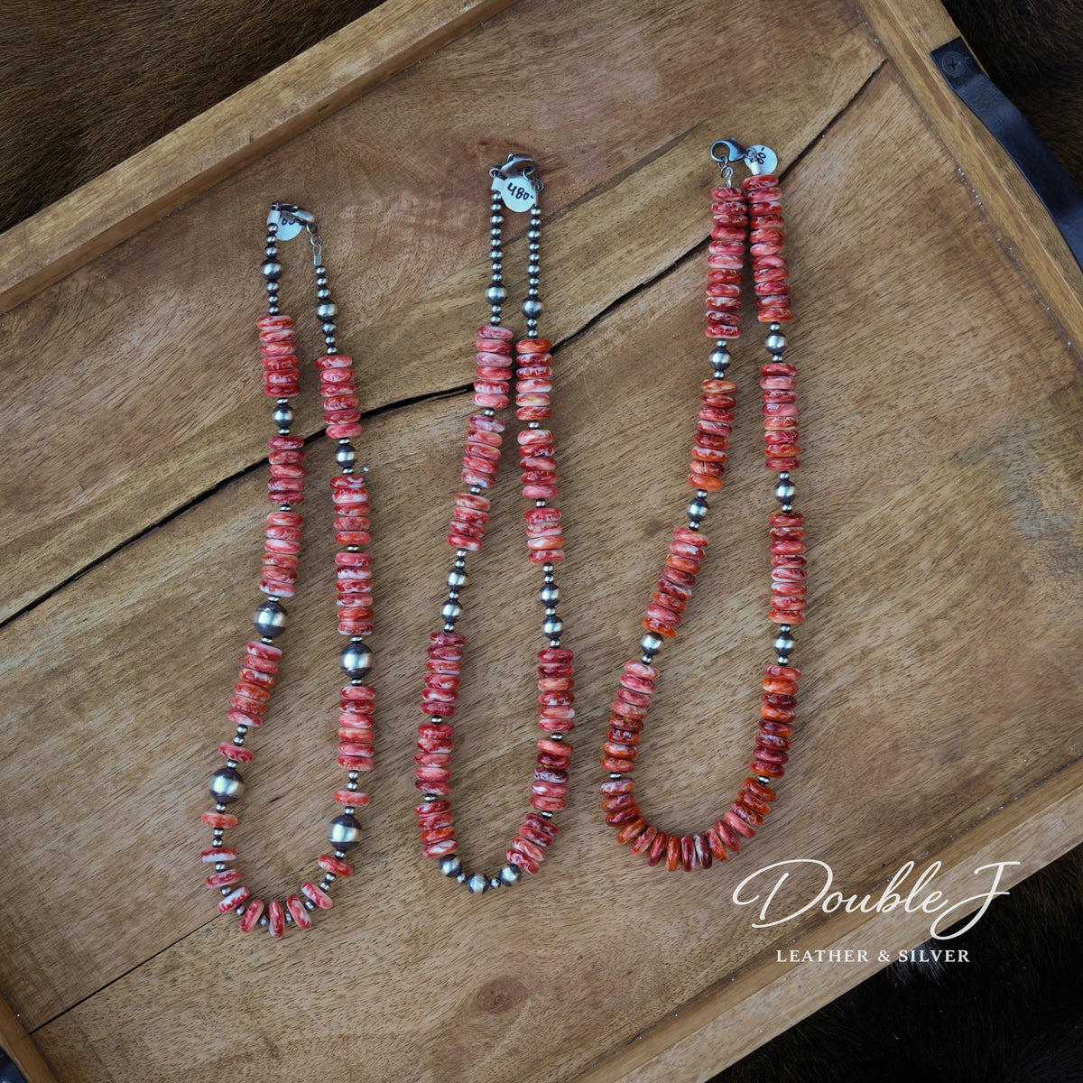 Red Spiny Oyster Necklace - 20"