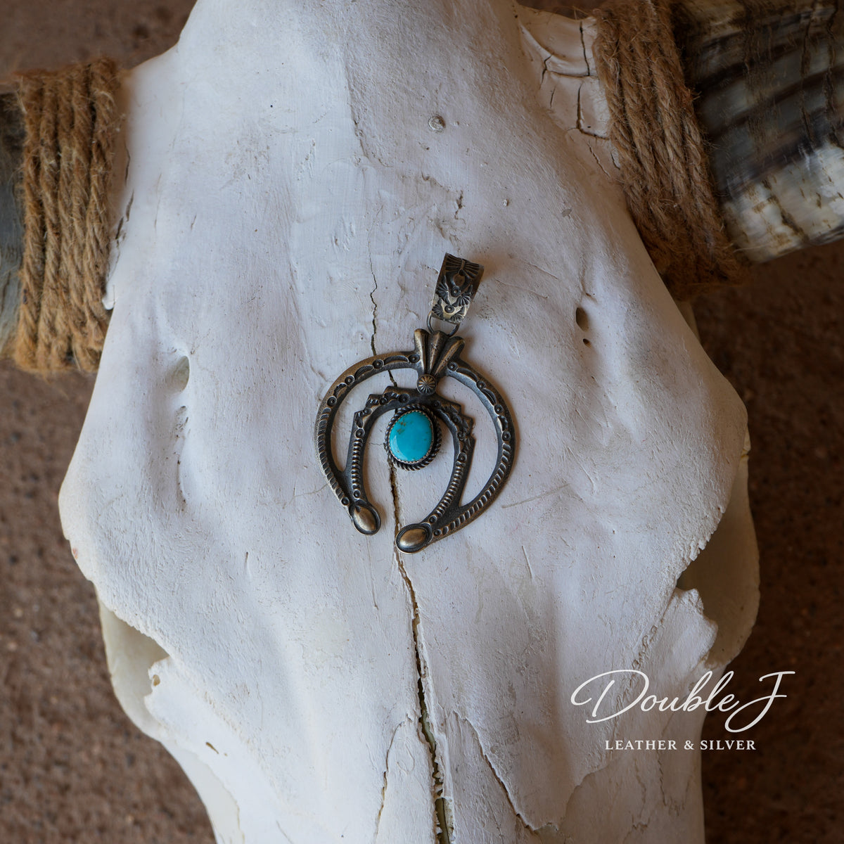 Kingman Turquoise Naja Pendant