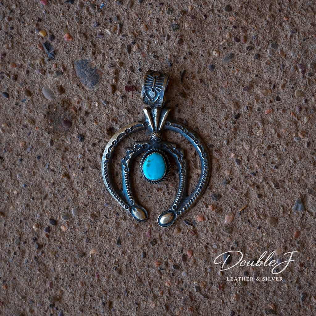 Kingman Turquoise Naja Pendant