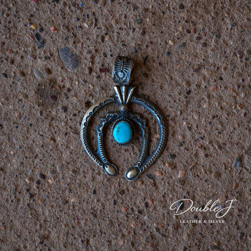 Kingman Turquoise Naja Pendant