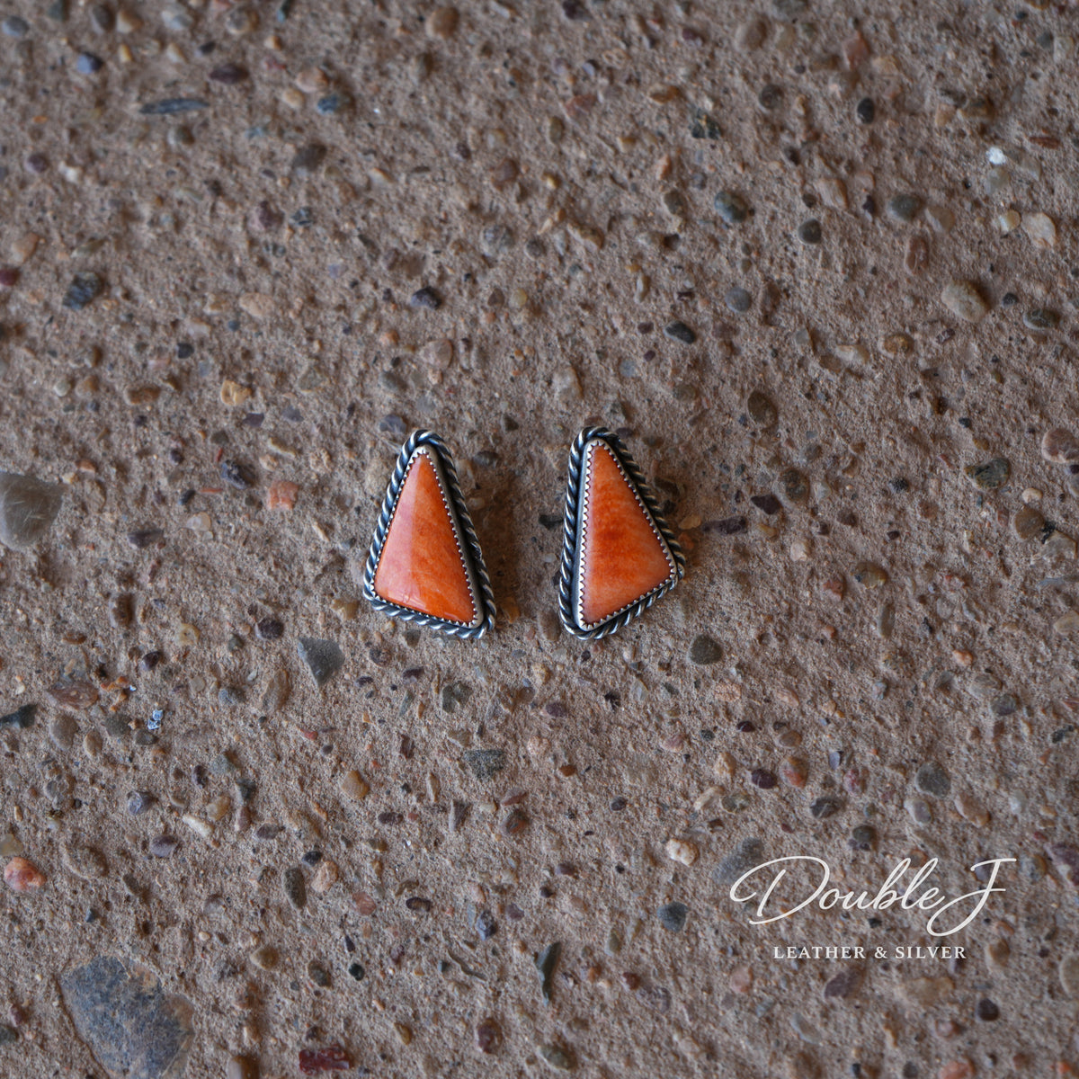 Orange Spiny Earrings