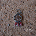 Red Spiny Buffalo Nickle Coin Pendant