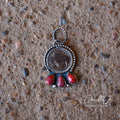 Red Spiny Buffalo Coin Pendant